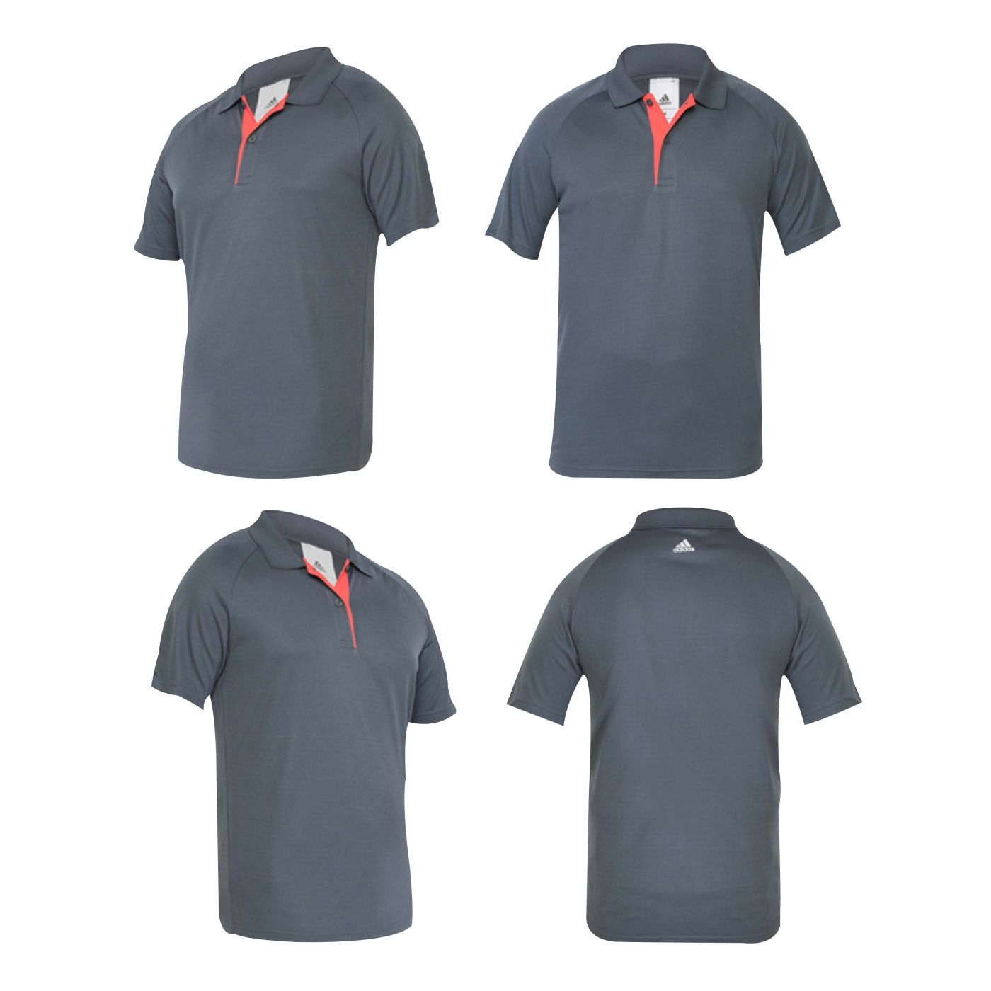  ADIDAS GREY DRY FIT POLO TSHIRT 