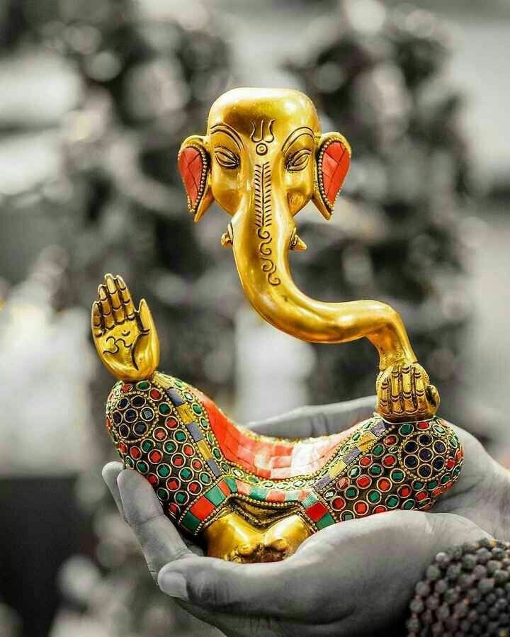  Multicolor Brass Ganesh statue 