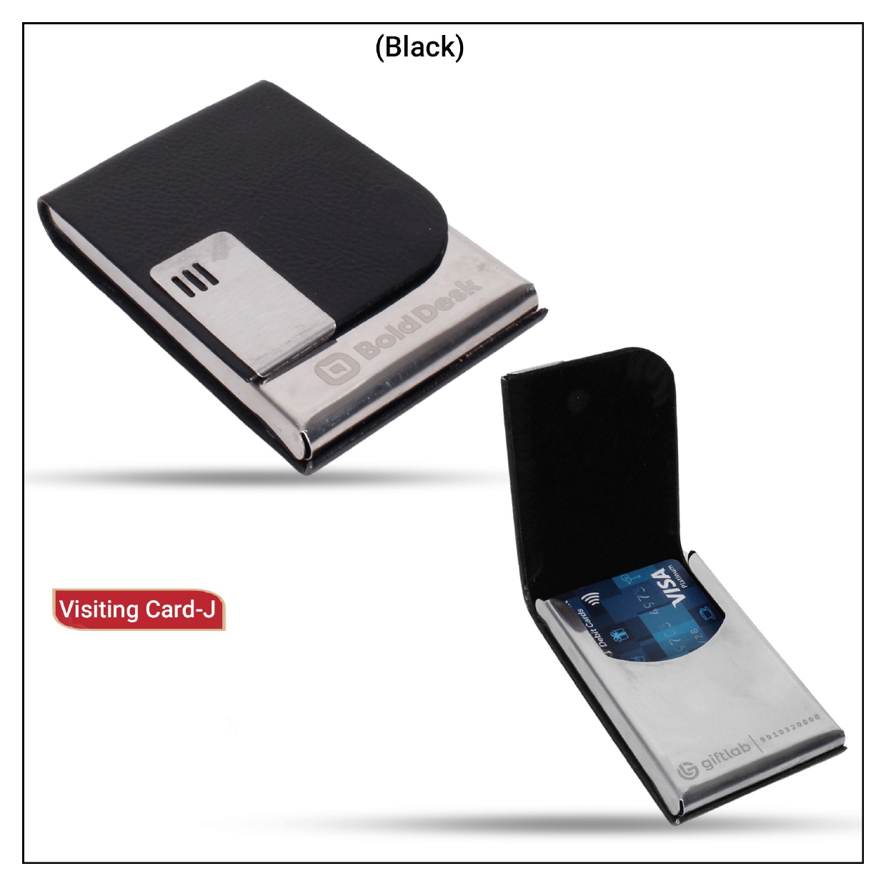  SYALKA Card Holder Megnatic Closing System with RFID Blocking 