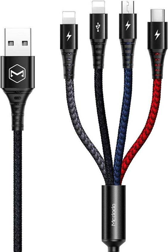  Mcdodo The Prito 4 In 1, 3A Fast Charging Double Cable 