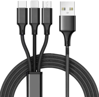  YOUSAMS 3 in 1 Nylon Braided Multi Charging USB Cable  