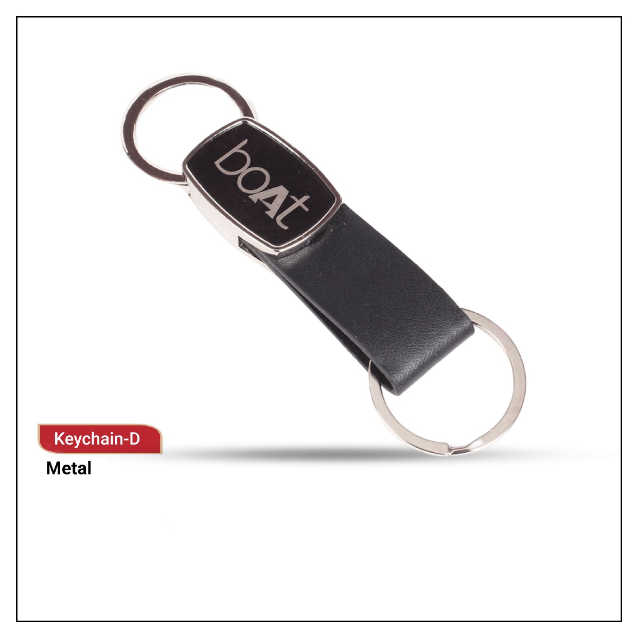   Soft Leather & Metal Keychain 