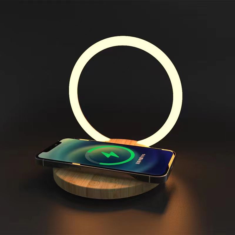  Wireless Charging Lamp, Bedside Lamp with Wireless Charger 