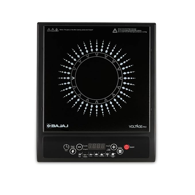  Bajaj Splendid 120TS 1200W Induction Cooktop with Tact Switch (Black/White) 