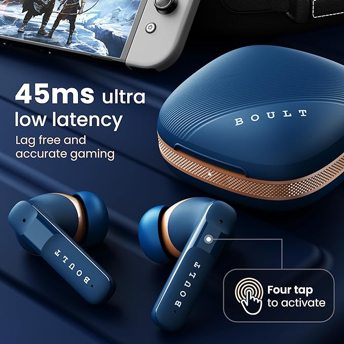  Boult Earbase with 60h playtime and with Low Latency Bluetooth Speaker 