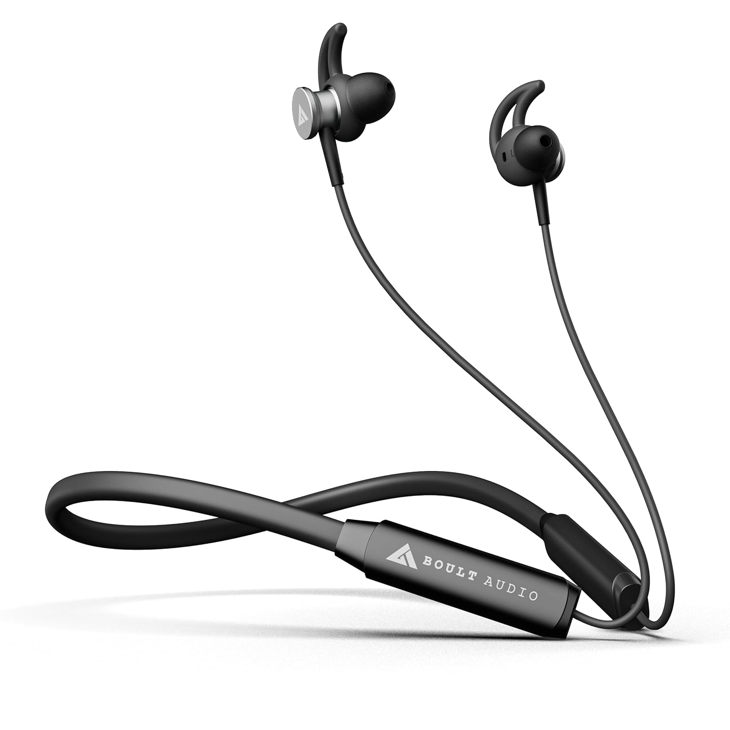  Boult Audio FXCharge Bluetooth Earphones with 32H Playtime, Dual Pairing Neckband 