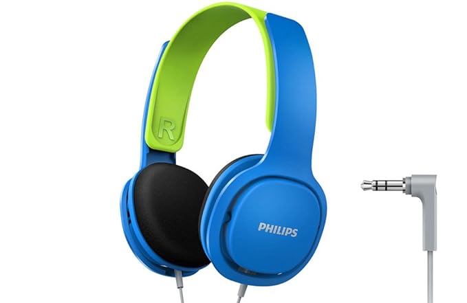  Philips Audio SHK2000BL Wired On Ear Headphones without Mic (Blue/Green) 