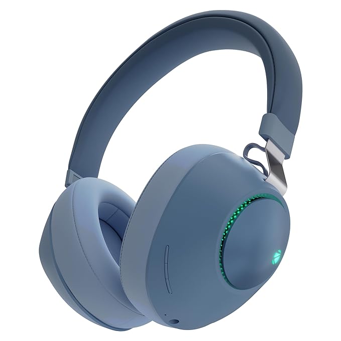  Zebronics Duke 60hrs Playback Bluetooth Wireless Over Ear Headphone with Mic (Blue) 