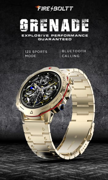  Fire-Boltt Grenade Stainless Steel Luxury Smart Watch 