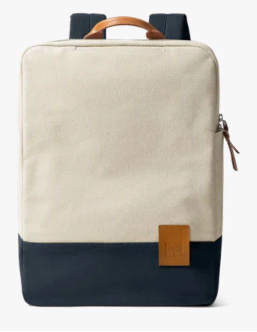  Daily object Ivory - Navy 9 to 9 Backpack Laptop Bag 