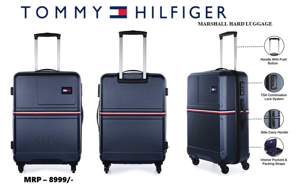  Tommy Hilfiger Marshall Unisex Hard Luggage Bag-Navy 