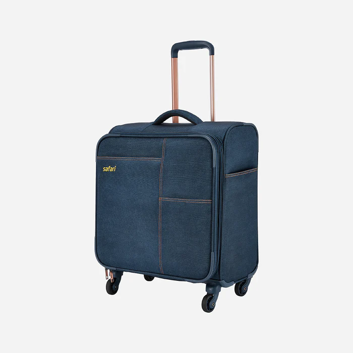  Safari Denim Navy Blue Overnighter Laptop Trolley Bag  