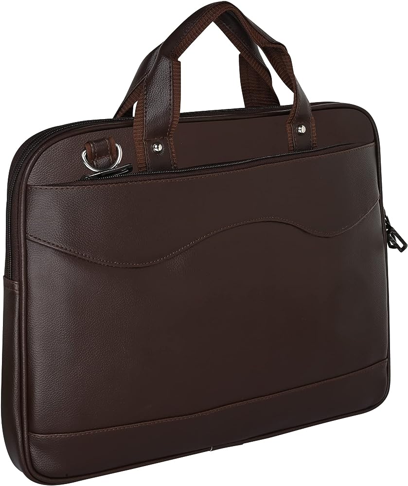  Pramadda Pure Luxury Slim Leather Laptop Messenger Bag  