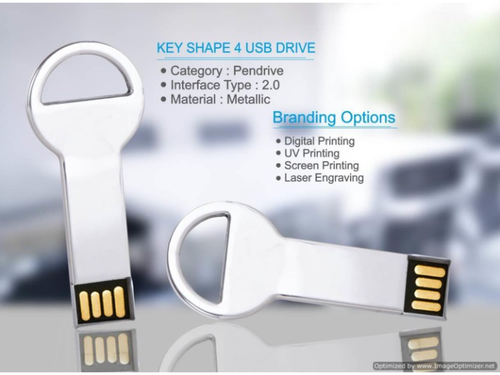  Metallic model key shape USB drive 