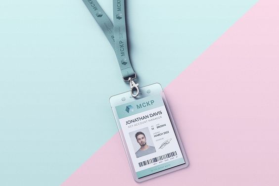  Corporate ID card Design with Lanyard , Card Holder 