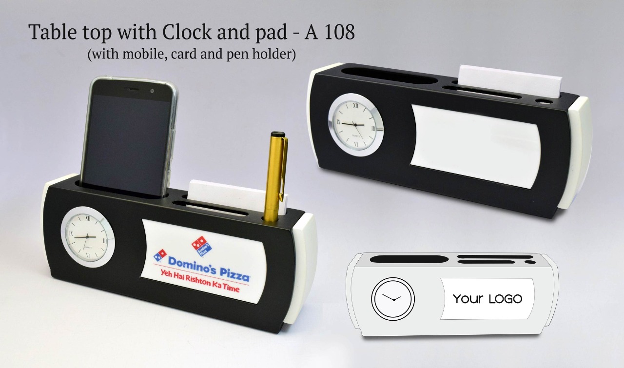  Imported Black Promotional Desktop Clock  