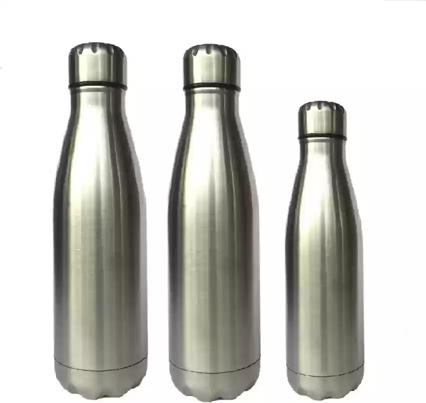  Single Wall Stainless Steel Bottles with Carry Strap 1000 ml 