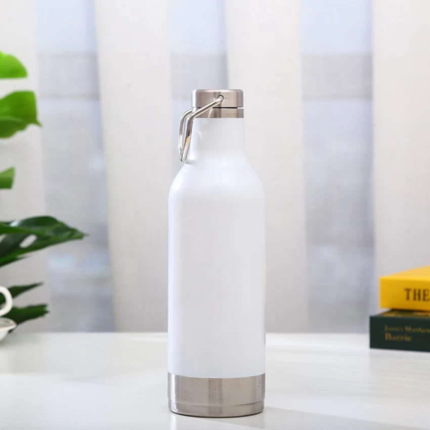   Camper Flask White | Vacuum Insulated Thermos Bottle 500 ml Flask 