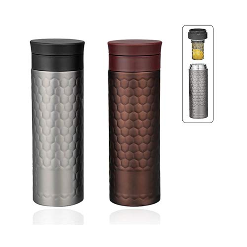  VACUUMIZED Tea/Fruit Infuser SS Sipper in Honeycomb Design 