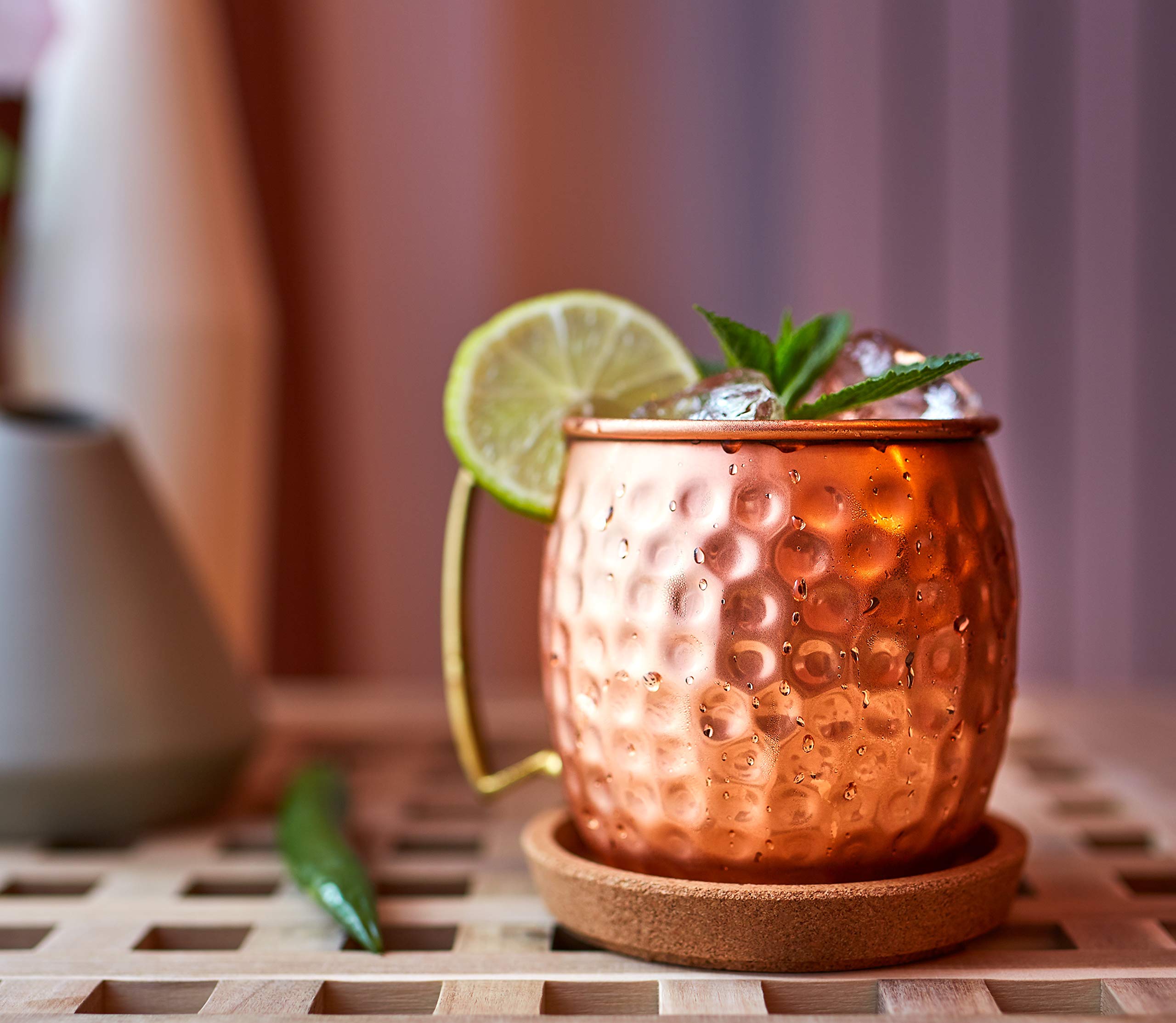  Copper Plating Stainless Steel Mug Cocktail Glass Beer Mug Rose Gold,  