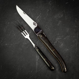 Prestige 2 Piece Carving Set Ebony Handle - 21cm