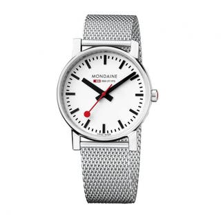 Mondaine Evo2 - White Dial / Mesh Strap / 35mm