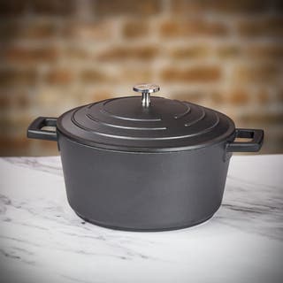 MasterClass Cast Aluminium 4 Litre Casserole Dish - Black