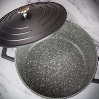 MasterClass Cast Aluminium 5 Litre Casserole Dish - Black