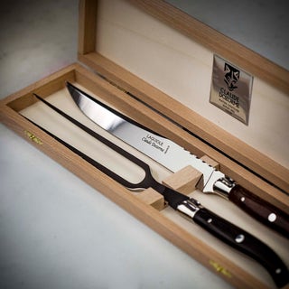Claude Dozorme Laguiole Carving Set With Vallernia Handle