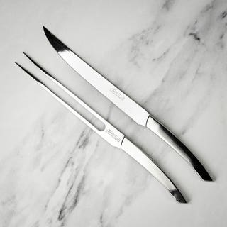 Le Thiers 2pc Carving Set in Gift Box - Polished Stainless Steel Handle