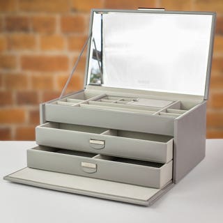 Dulwich Designs Notting Hill Jewellery Box - Large - Grey