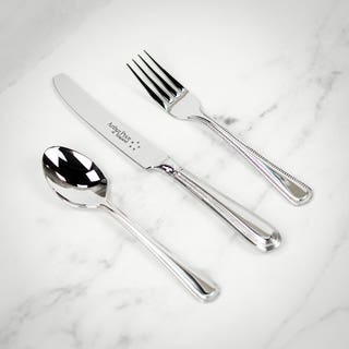 Three Piece Stainless Steel Children's Cutlery Set - Bead