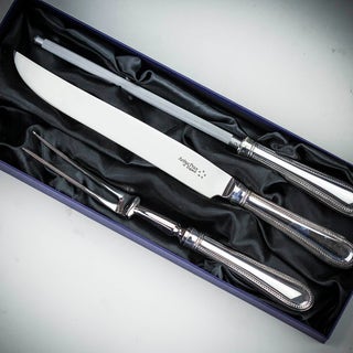 Arthur Price of England Three Piece Silver Plated Carving Set - Bead