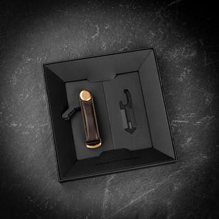 Leather Key Organiser + Multi-tool V2 Gift Set - Espresso/Black 