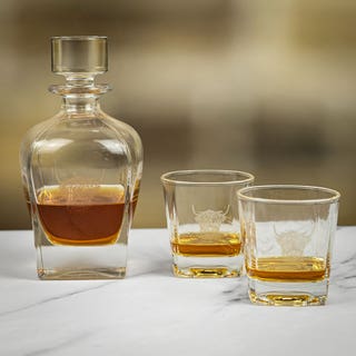 Decanter & Glass Set - Highland Cow
