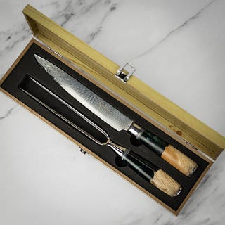 Rainforest 2pc Damascus Carving Set