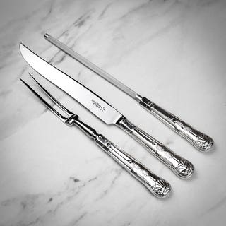 Kings Silver Plate 3pc Carving Set