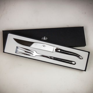 Forge de Laguiole Carving Set with Ebony Handle
