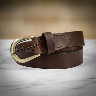 Ladies Allanton Leather Belt - Brown