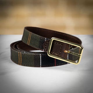 Reversible Tartan Belt - Tartan/Brown