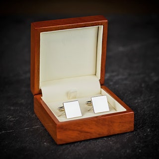 Farrar & Tanner Solid Sterling Silver Large Square Hinged Cufflinks