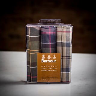 Barbour Checked Handkerchief Box Set