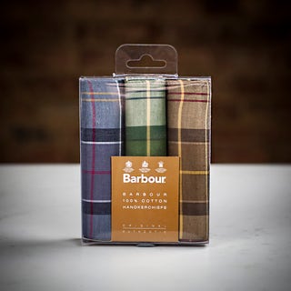 Barbour Tartan Handkerchief Box Set Kit