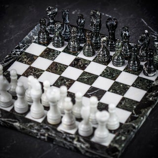 Italfama Black Onyx Chess Set in Case - Small