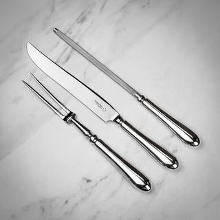 Old English Silver Plate 3pc Carving Set