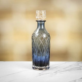 Harris Ink Blue Tall Spirit Decanter - 850ml