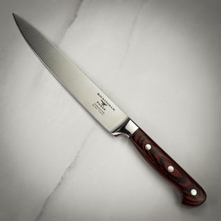 8" Stainless Steel Carving Knife - Riveted Pakkawood Handles / Full Tang