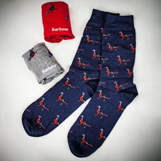 Barbour Pheasant Motif Sock Gift Box