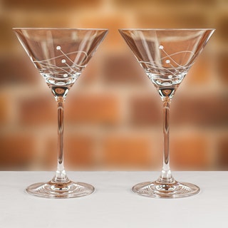Dartington Swarovski Martini Pair