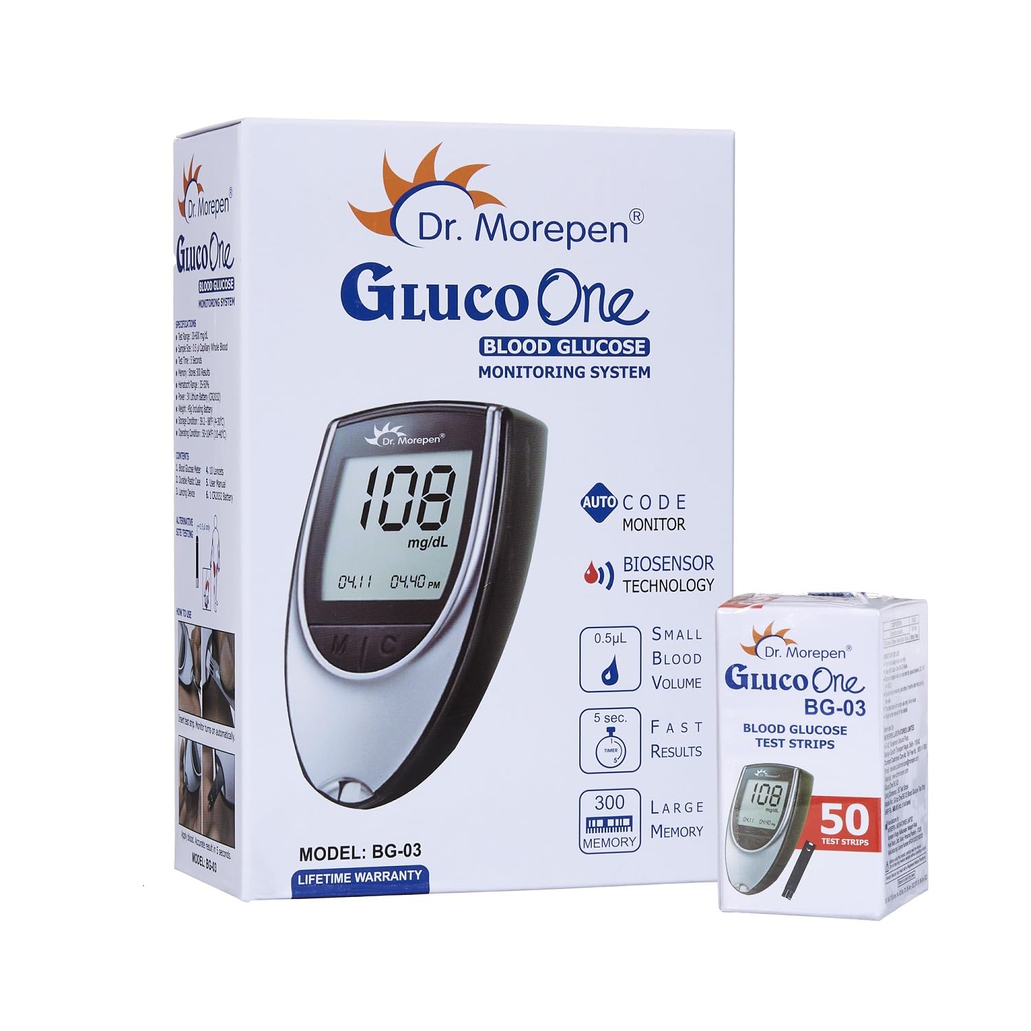 Dr. Morepen Gluco One Glucometer Combo